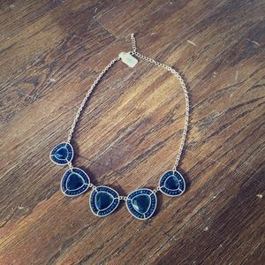 Blue jeweled necklace